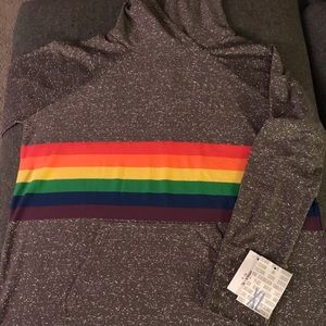 LuLaRoe Amber XL Rainbow Stripes